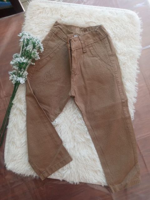 Pantalon gabardina marron